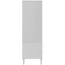 Fenland Wooden Wardrobe With 2 Door 2 Drawer In White