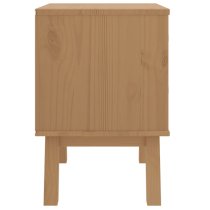 Dawlish Wooden Bedside Cabinet With 2 Drawers In White Brown