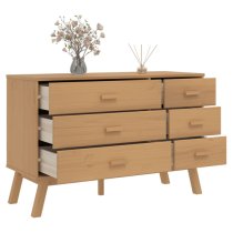 Dawlish Wooden Chest Of 6 Drawers In Brown