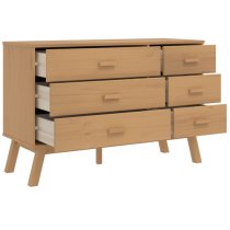 Dawlish Wooden Chest Of 6 Drawers In Brown