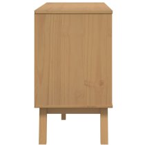 Dawlish Wooden Storage Cabinet With 2 Doors In White And Brown