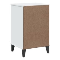 Widnes Wooden Bedside Cabinet With 3 Drawers In White