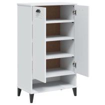 Widnes Wooden Shoe Storage Cabinet With 2 Doors In White