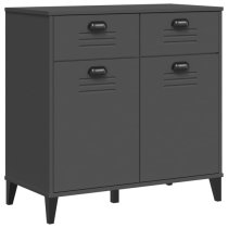 Widnes Wooden Sideboard With 2 Drawers In Anthracite Grey