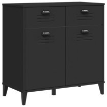 Widnes Wooden Sideboard With 2 Drawers In Black