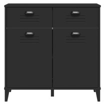 Widnes Wooden Sideboard With 2 Drawers In Black