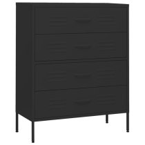 Bodmin Steel Chest Of 4 Drawers In Black