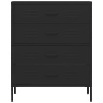 Bodmin Steel Chest Of 4 Drawers In Black