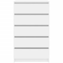 Fowey High Gloss Chest Of 5 Drawers In White