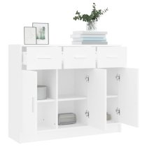 Exeter Wooden Sideboard With 3 Doors 3 Drawers In White