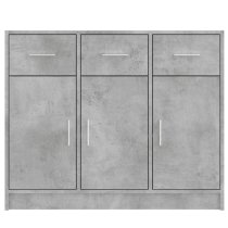 Exeter Wooden Sideboard With 3 Doors 3 Drawers In Concrete Grey