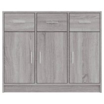 Exeter Wooden Sideboard With 3 Doors 3 Drawers In Grey Sonoma