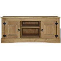 Croydon Wooden TV Stand With 2 Doors In Brown