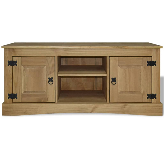 Croydon Wooden TV Stand With 2 Doors In Brown