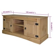 Croydon Wooden TV Stand With 2 Doors In Brown