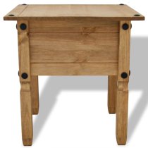 Croydon Wooden Side Table In Brown