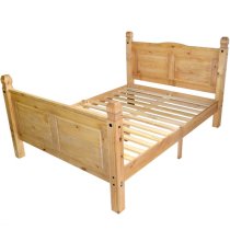 Croydon Wooden King Size Bed In Brown