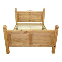 Croydon Wooden King Size Bed In Brown