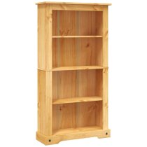 Croydon Wooden Bookcase With 4 Shelves In Brown