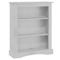 Croydon Wooden Bookcase With 3 Shelves In Grey