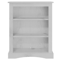 Croydon Wooden Bookcase With 3 Shelves In Grey