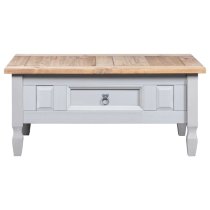 Croydon Wooden Coffee Table With 1 Drawer In Grey And Brown