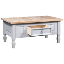 Croydon Wooden Coffee Table With 1 Drawer In Grey And Brown