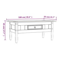 Croydon Wooden Coffee Table With 1 Drawer In Grey And Brown