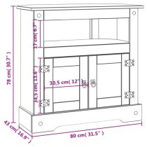 Croydon Wooden Console Table With 2 Drawer In Brown