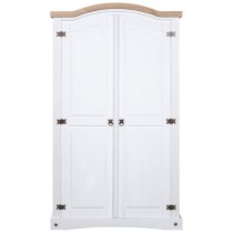 Croydon Wooden Wardrobe With 2 Doors In White And Brown