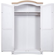 Croydon Wooden Wardrobe With 2 Doors In White And Brown