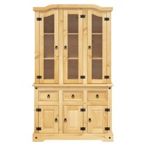 Croydon Wooden Display Cabinet With 6 Doors In Brown