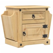 Croydon Wooden Bedside Cabinet With 1 Drawers In Brown