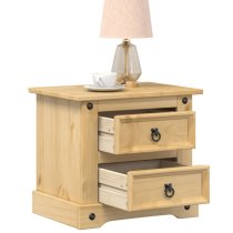 Croydon Wooden Bedside Cabinet With 2 Drawers In Brown