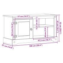 Croydon Wooden TV Stand With 1 Door In Brown