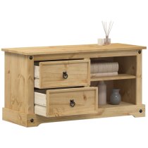 Croydon Wooden TV Stand With 2 Drawers 2 Shelves In Brown