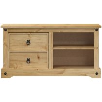 Croydon Wooden TV Stand With 2 Drawers 2 Shelves In Brown