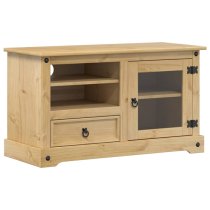 Croydon Wooden TV Stand With 1 Door 1 Drawer In Brown