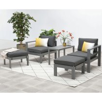 Billson 5 Piece Balcony Set In Artic Grey