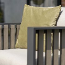 Bolzano Lounge Suite Set With Coffee Table In Black And Taupe