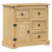 Croydon Wooden Sideboard With 1 Door 4 Drawers In Brown