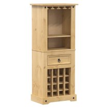 Croydon Wooden Wine Cabinet With 1 Drawer In Brown