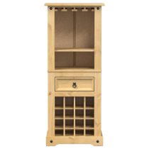 Croydon Wooden Wine Cabinet With 1 Drawer In Brown