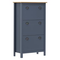 Kendal Wooden Shoe Storage Cabinet In Grey And Brown