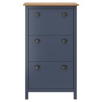 Kendal Wooden Shoe Storage Cabinet In Grey And Brown