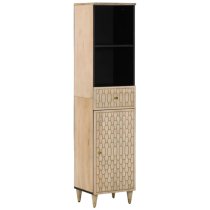 Merton Wooden Bathroom Storage Cabinet With 1 Door In Brown