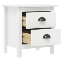 Kendal Wooden Bedside Cabinet With 2 Drawers In White