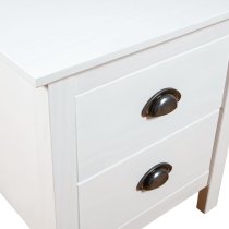 Kendal Wooden Bedside Cabinet With 2 Drawers In White