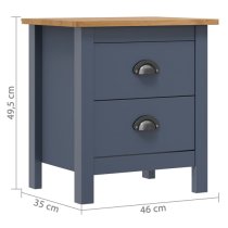 Kendal Wooden Bedside Cabinet With 2 Drawers In Grey And Brown