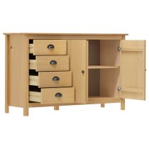 Kendal Wooden Sideboard With 4 Drawers In Brown